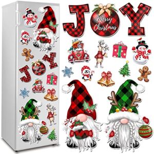 Christmas Refrigerator Magnets Decoration 14Pcs, Joy Gnome Fridge Car Garage Door Magnetic Stickers Holiday Decoration, Waterproof Xmas Magnet Decals for Home Kitchen Decor…