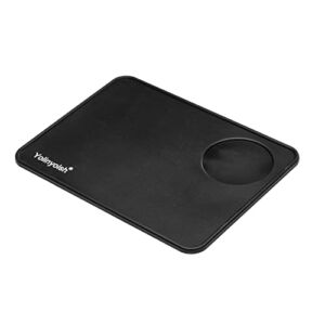 YOLINYOISH Silicone Espresso Tamping Mat, Anti-Slip Espresso Tamper Mat，Espresso Accessories Tool for Barista, Home, Kitchen,8 Inch X 6 Inch（With Free Towel Brush）