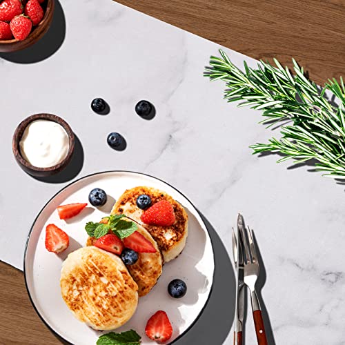 Trivet Table Runner Hot Plates Mat 12 X 40 Inch Heat Resistant Table Protector Waterproof Decorative Farmhouse Kitchen Trivets Counter Heat Proof Placemats for Hot Dishes (Marble) | The Storepaperoomates Retail Market - Fast Affordable Shopping