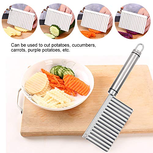 Wavy Chopper, Wave Slicer Hanging Hole Design for Home Kitchen Use for Potato Cucumber Carrot, Purple Sweet Potato | The Storepaperoomates Retail Market - Fast Affordable Shopping