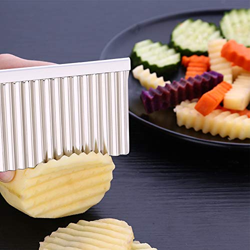 Wavy Chopper, Wave Slicer Hanging Hole Design for Home Kitchen Use for Potato Cucumber Carrot, Purple Sweet Potato | The Storepaperoomates Retail Market - Fast Affordable Shopping