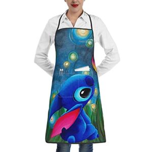 Hiccickm Cartoon Aprons for Women Men, Lightweight Kids Cute Apron Chef Kitchen Cooking Funny Apron Suitable for Novelty Kitchen Creative Cooking Baking Party