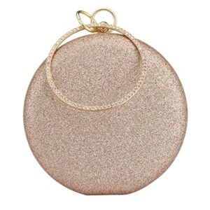 Gets Women Top Handle Handbags Tote Bag Clutch Purse for Women With Rhinestone Circular Ring