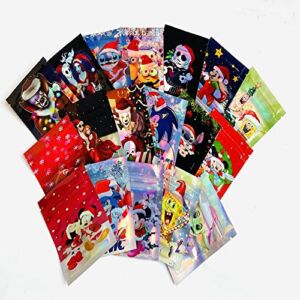 ENAZHLIIN 200Pack Christmas Cartoon Plastic Bag Size 2.75*3.54INCH