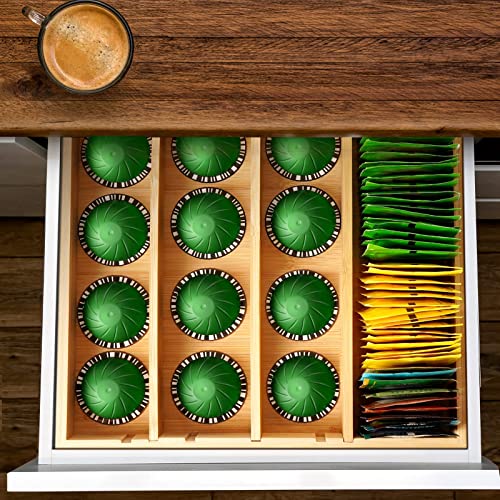 FUHUIM Bamboo k Cup Holder for Drawer Countertop, Coffee pod Holder Organizer , K- Cup Storage for Coffee Station Home Office and Kitchen (Bamboo) | The Storepaperoomates Retail Market - Fast Affordable Shopping