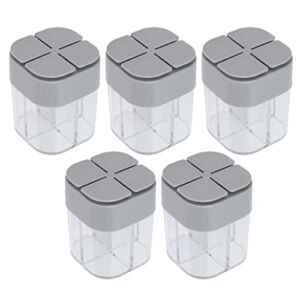 5pcs 4in1 Spice Storage Containers, BBQ Seasoning Spice Shaker with Sealed Lid for Home Restaurant Kitchen