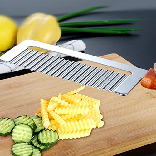 BESTonZON 3pcs Stainless Useful Cooking Wave Restaurant Fruit Crinkle Home Kitchen Knife Store Chip for Slicer Chopping Steel French Cutting Salad Fry Cutter Vegetable Wavy Tool | The Storepaperoomates Retail Market - Fast Affordable Shopping