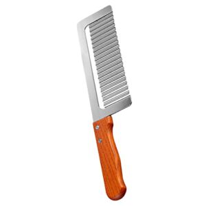 BESTonZON Knife Chopping Potato Cutter Tool Crinkle Restaurant Cutting Salad Steel Useful Chip Fruit Wavy Wave for Carrot Store Fry Vegetable Cooking French Kitchen Home Stainless