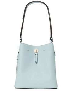 Kate Spade NY Marti Large Leather Bucket Bag Purse in Blue Glow