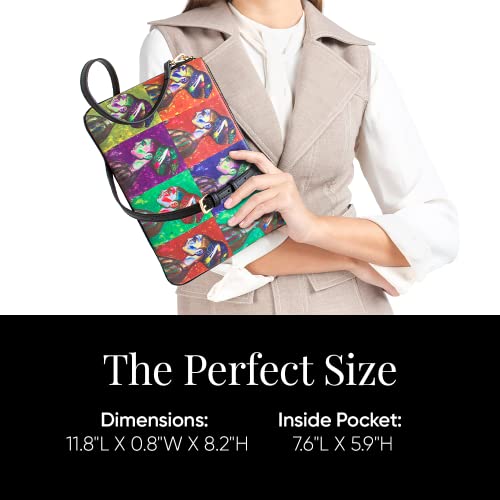 Alexandra Khazin Clutch Purses for Women – Clutch Handbag with Removable Strap – Slow Fashion Design – Microfiber Bag with Silk Lining & Protective Dust Jacket – Smoking Lady | The Storepaperoomates Retail Market - Fast Affordable Shopping
