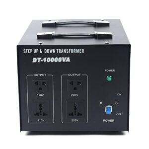 Step Up & Down Transformer DT-10000 Voltage Converter Transformer Heavy Duty Power Converter (220V to 110V, 110V to 220V)