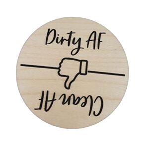 Dishwasher Clean Dirty Magnet Funny Sign for Kitchen Home Organization, Kitchen Gadgets, Home Décor, Kitchen Accessories, Dirty Clean Indicator, Laundry Room Magnets, Cute (Dirty AF/Clean AF)