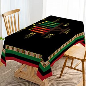 Hafangry Kwanzaa Tablecloth Kinara African American Harvest Festival Table Cloth Cover Decoration Kitchen Dining Room Home Table Decor – 60×84inch