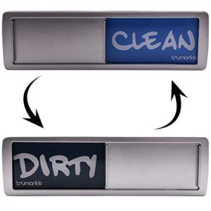 TRUMANKIS Premium Dishwasher Magnet Clean Dirty Sign, Heavy Duty Magnet with Stickers for Kitchen, Easy to Read Dishwasher Sign, Non-Scratch Magnet with Strong Hold for Dishwasher/Dish Bin