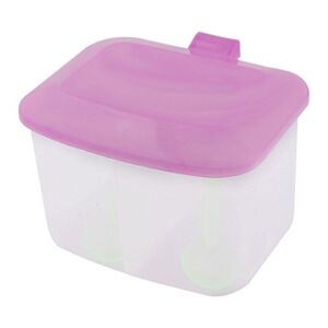 Qtqgoitem Home Kitchen 2 Compartments Lattices Condiment Spices Container Box Holder Purple (model: 9cd ded 4ba 8a0 ef8)