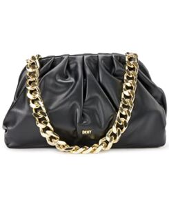 DKNY Presley Shoulder Bag, Black/Gold