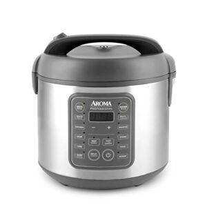 AROMA Housewares 20-Cup (Cooked) / 5Qt. Digital Rice & Grain Multicooker (ARC-5200SG), Gray