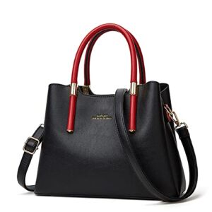 KKP Women’s purses and handbags Single shoulder crossbody bag Fashion Tote Top Handle Satchel-Black