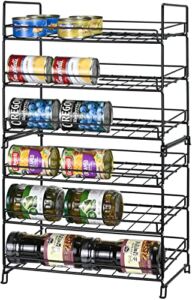SUFAUY 2 Pack-Stackable Can Rack Organizer, Storage for 36 Cans for Kitchen Cabinet or Pantry, Black