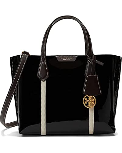 Tory Burch Women’s Perry Small Triple Compartment Tote Black Patent Leather | The Storepaperoomates Retail Market - Fast Affordable Shopping