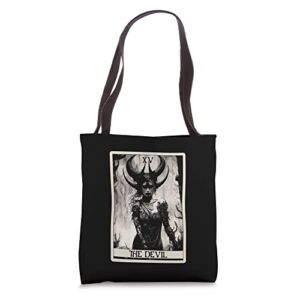 Occult Dark Art Horror The Devil Tarot Card Tote Bag