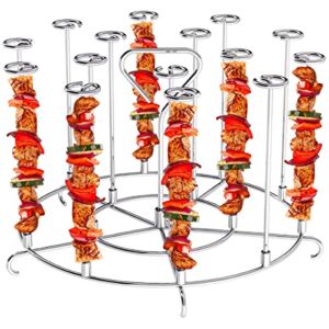Air Fryer Skewer Stand Compatible with 6Qt 8Qt Pressure Cookers Vertical Skewers Holder with Stand Stainless Steel Skewers Rack Holder for Grilling Home Kitchen Kabobs (8QT)