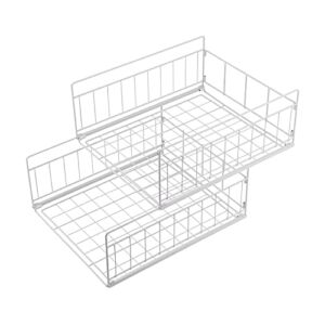 Zerodis Storage Baskets for Kitchen, Wrought Iron Spice Storage Rack for Storage Room for Kitchen Cabinet for Home