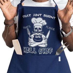 Funny Aprons For Men – Mens Aprons For Cooking Funny – Funny Grill Apron For Men Grill – Home Aprons For Men Chef – Adjustable BBQ Grill, Novelty And Kitchen