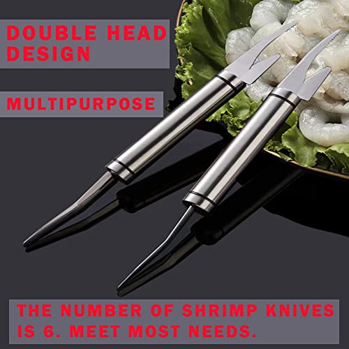 (6PCS) 5 in 1 Multifunctional Shrimp Line Fish Maw Knife, Stainless Steel Shrimp Peeler and deveiner tool, fish scaler remover, double-headed Multipurpose Shrimp Cleaner Knife for Home Kitchen | The Storepaperoomates Retail Market - Fast Affordable Shopping