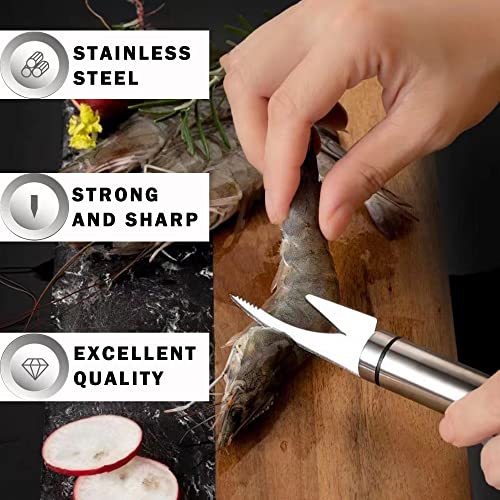 (6PCS) 5 in 1 Multifunctional Shrimp Line Fish Maw Knife, Stainless Steel Shrimp Peeler and deveiner tool, fish scaler remover, double-headed Multipurpose Shrimp Cleaner Knife for Home Kitchen | The Storepaperoomates Retail Market - Fast Affordable Shopping
