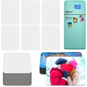 30 Pcs Sublimation Magnets Blanks Car 3.5 x 2.5 Inch Sublimation Blank Magnets Bulks DIY Decorative Magnets for Home Kitchen Fridge Refrigerator Microwave Oven Wall Door Decoration Office Calendar