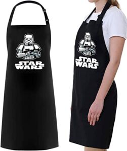 SARISP Star Wars The Stormtrooper Adjustable Apron,Cooking Kitchen Apron,BBQ,Drawing,Chef – for The Mandalorian Fans