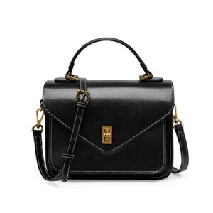 seegeeneey Genuine Leather Shoulder bag Handbag Purse for Women Tote Crossbody With 2 Straps Fashion Messenger bag Travel