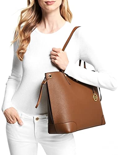 MICHAEL MICHAEL KORS Women’s Edith Large Saffiano Leather Tote Bag Luggage | The Storepaperoomates Retail Market - Fast Affordable Shopping