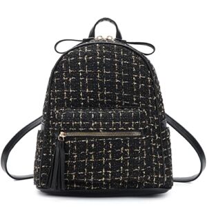 I IHAYNER Mini Backpack for Women Small Backpack for Teen Girls Fashion Backpack Purse Designer Travel Bag Ladies Satchel Bag Black