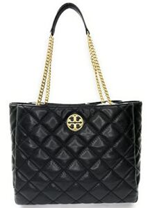 Tory Burch Women’s Quilted Willa Tote bag (Black)