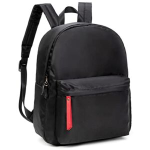 Veious Mini Backpack for Women or Girls Lightweight Small Daypack Backpacks Purse (Black)