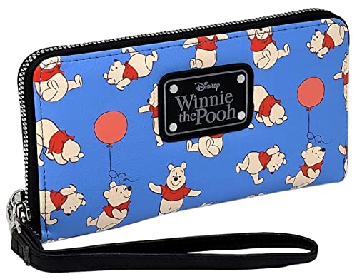 Disney Wallet Wristlet Zip Clutch Faux Leather (Winnie the Pooh Blue) | The Storepaperoomates Retail Market - Fast Affordable Shopping