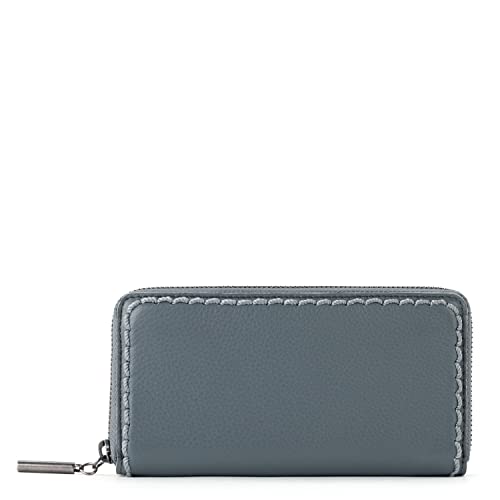 The Sak Essential Zipper Wallet in Leather, Dusty Blue | The Storepaperoomates Retail Market - Fast Affordable Shopping