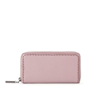 The Sak Essential Zipper Wallet in Leather, Rosewood