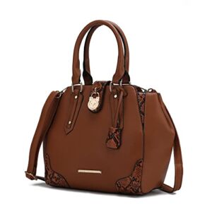 MKF Collection Satchel Bag for Women’s, Vegan Leather Crossbody Handbag Top-Handle Purse