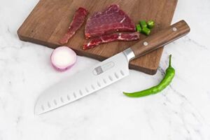 JF JAMES.F 7″ santoku knife pocket knife chef knife knives kitchen knife Applicable to home kitchen, restaurant, back kitchen and other scenes