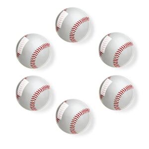 Fridge Magnets,Baseball,Round Refrigerator Magnets Kitchen Magnets Gifts for Housewarming Home Decor Classroom Locker Office Whiteboard 1.18in,6pcs