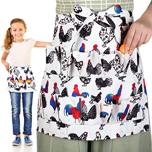2 Pieces Chicken Egg Apron, Adult and Kid Size, 12 Deep Pockets Hen Duck Goose Eggs Holder Aprons Eggs Collecting Gathering Holding Apron for Farmhouse Kitchen Home Workwear | The Storepaperoomates Retail Market - Fast Affordable Shopping
