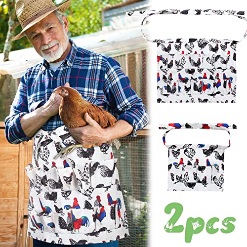 2 Pieces Chicken Egg Apron, Adult and Kid Size, 12 Deep Pockets Hen Duck Goose Eggs Holder Aprons Eggs Collecting Gathering Holding Apron for Farmhouse Kitchen Home Workwear | The Storepaperoomates Retail Market - Fast Affordable Shopping