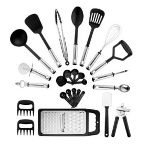Non-Stick and Heat Resistant : Nylon and Stainless Steel Utensil Set of 24 items