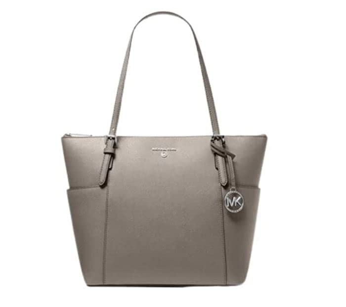 Michael Kors Women Jet Set Large Top-zip Saffiano Leather Tote Shoulder Bag (Pearlgrey) | The Storepaperoomates Retail Market - Fast Affordable Shopping
