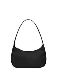 GORGLITTER Women’s Solid Shoulder Bags Minimalist Bag Mini Clutch Tote Handbags Black One Size