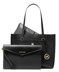 MICHAEL Michael Kors Maisie Large Pebbled Leather 3-IN-1 Tote Bag (Black)