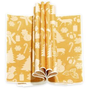 150 Pieces Christmas Wax Paper Sheets Food Wrap Paper Grease Resistant Paper Liners Christmas Theme Waterproof Wrapping Tissue Food Picnic Paper for Home Kitchen Baking Hamburger Sandwich Food Basket